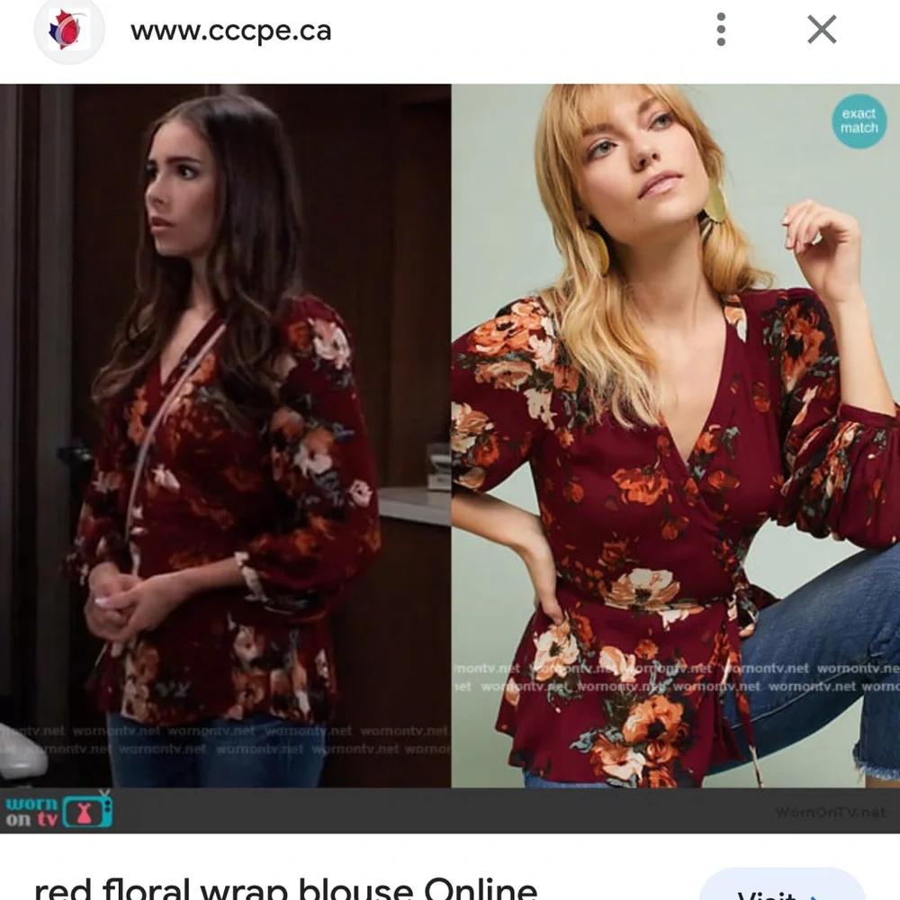 Anthropologie HD Paris Gail Wrap Blouse